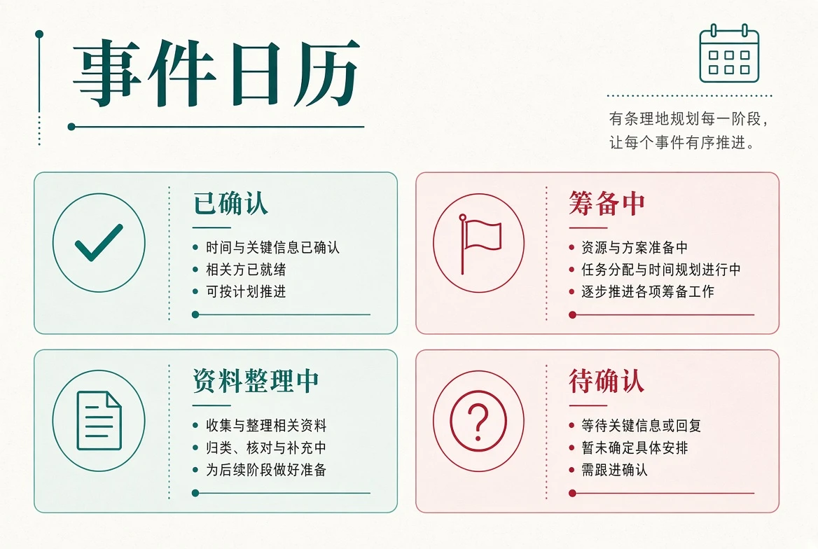 事件日历栏目视觉